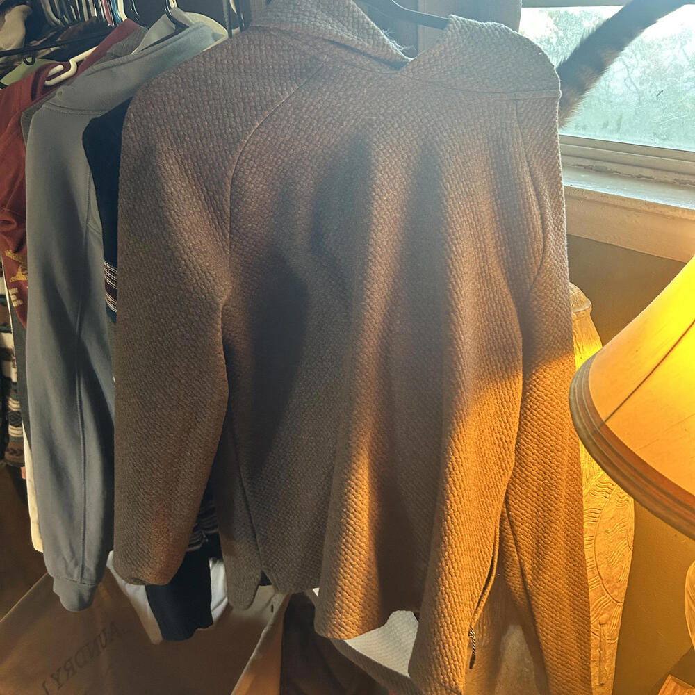 Men's Cozy FLX Brown Fleece Jacket with Hood - Medium